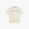 CROYEZ BURNING LOGO T-SHIRT - BUTTERCREAM/PINK