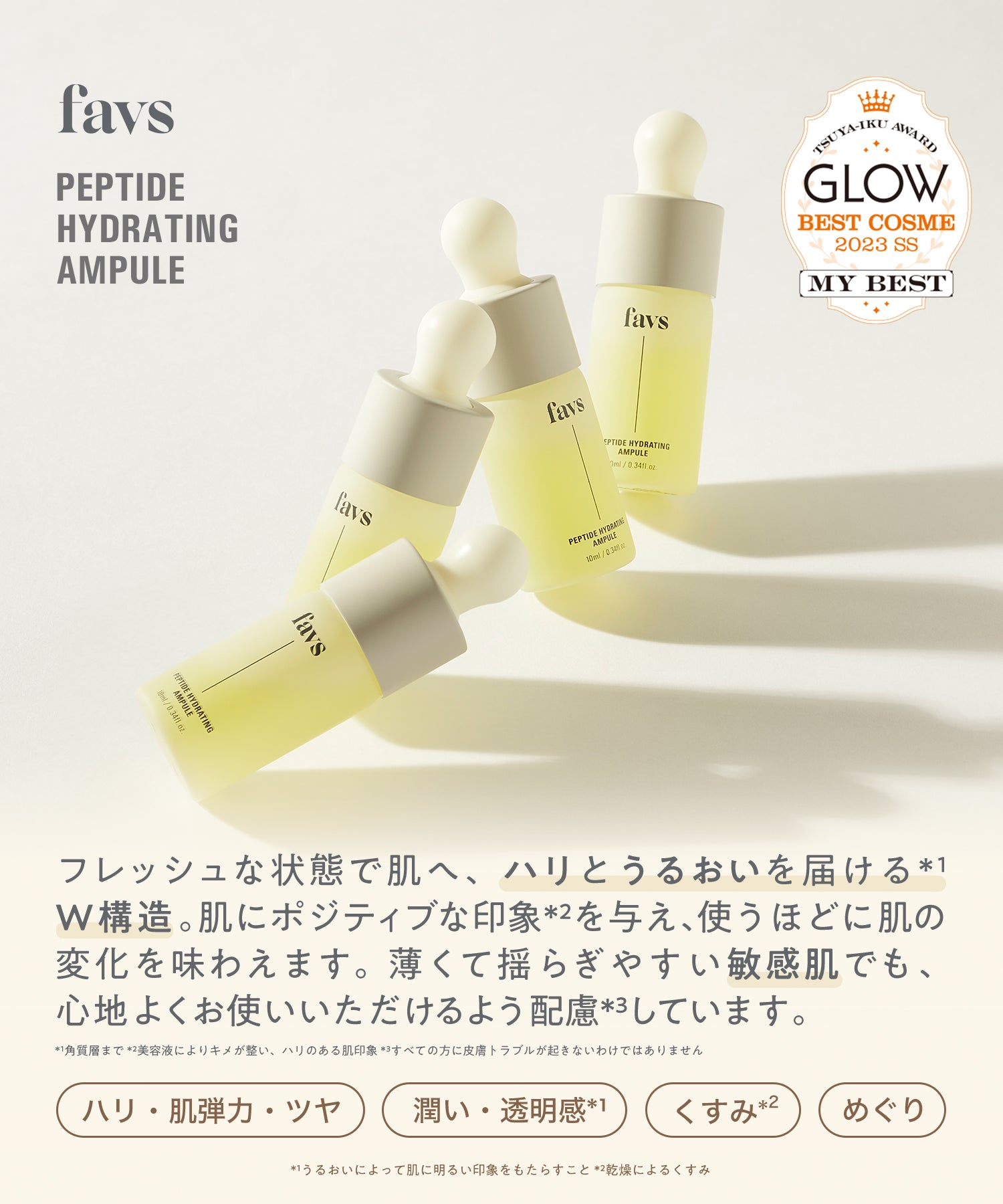 favs ファブス PEPTIDE HYDRATING AMPULE山中美智子