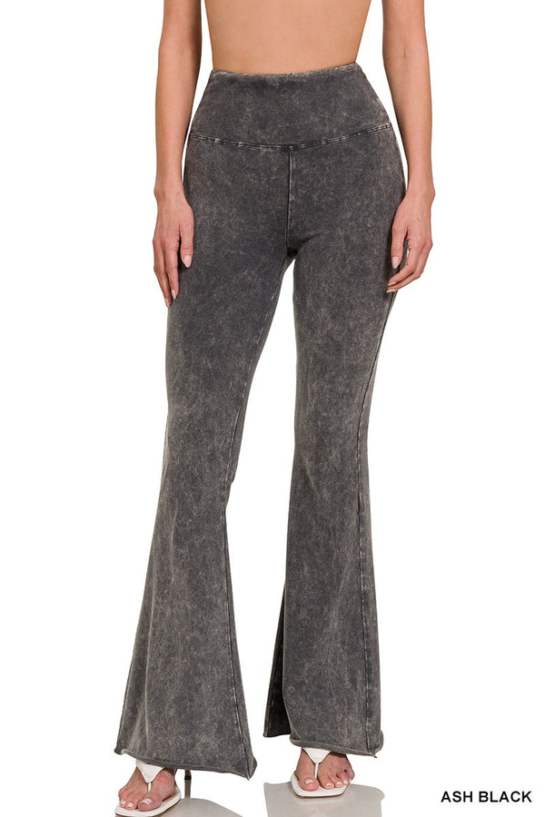 Zenana Wide Waistband Flare Pant with Pocket NSP-6046AB