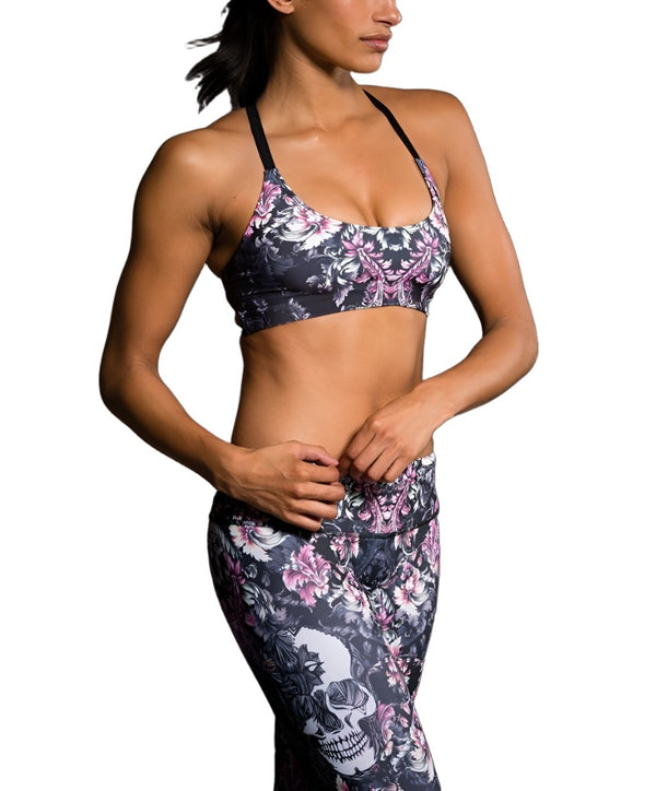 Onzie Seamless Strappy Yoga Sports Bra 334 Black