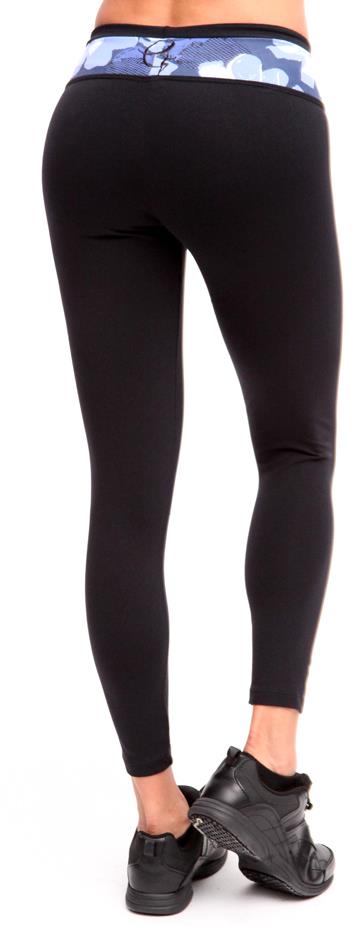 Equilibrium Activewear Legging L7015 Ava Black with Black Mesh