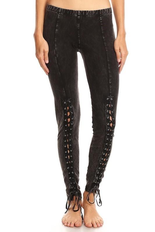 T-Party Mineral Wash Roses Yoga Pants - Black – Debra's Passion Boutique