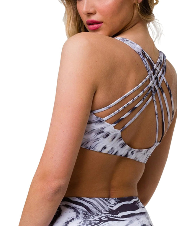 Nwt $62 Title Nine Outrigger Zip Bikini Workout Bra Top Hot Yoga