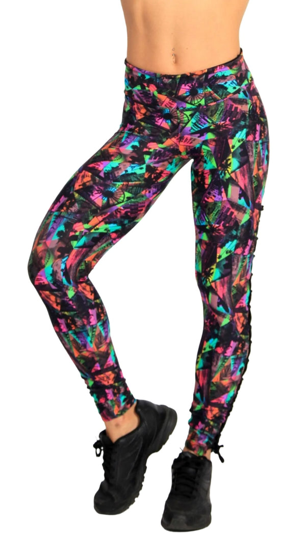 Final Sale Equilibrium Activewear Front Inset Legging L726