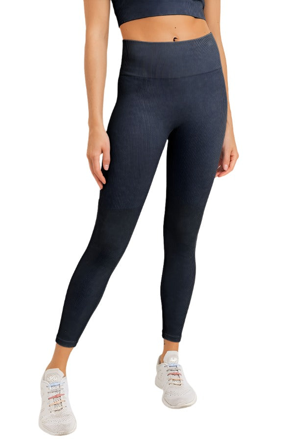 Mono B | Black Solid Side Pocket Leggings