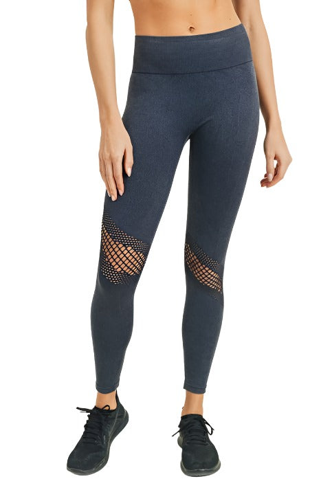 T-Party Fold Over Mineral Washed Yoga Pants CJ7477