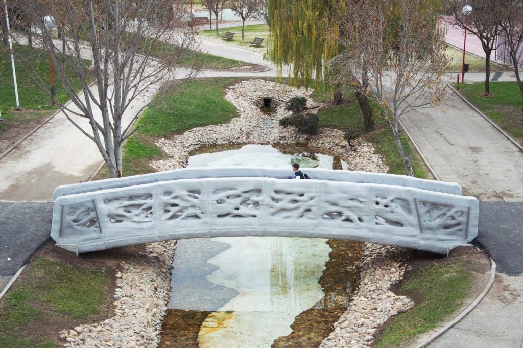 First 3D-printed bridge in the world is located in Madrid. (Source: IAAC)