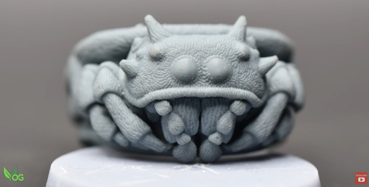 Jumping Spider Ring printed with impeccable details