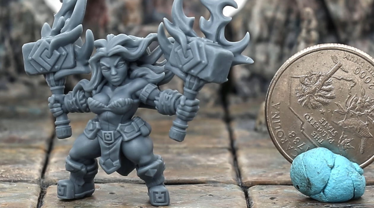 Dwarf girl printed with Aqua-Gray 8K on Sonic Mighty 8K