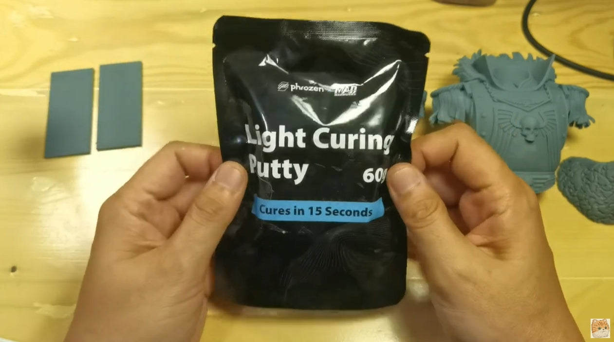 Light Curing Putty to fill drain holes on your 3d printed resin model