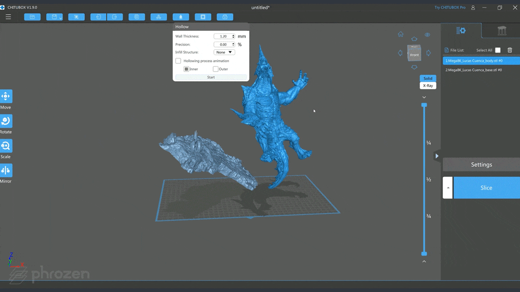 Slice your 3D models with a slicer
