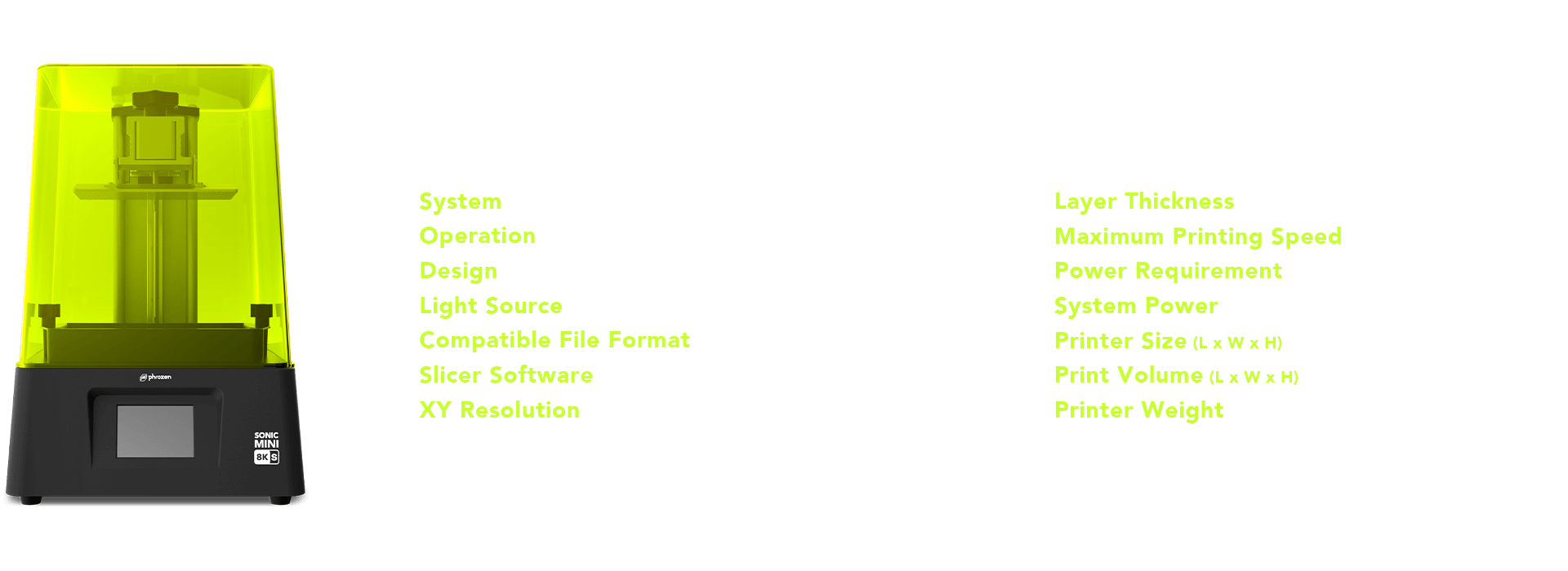 Sonic Mini 8K S specification