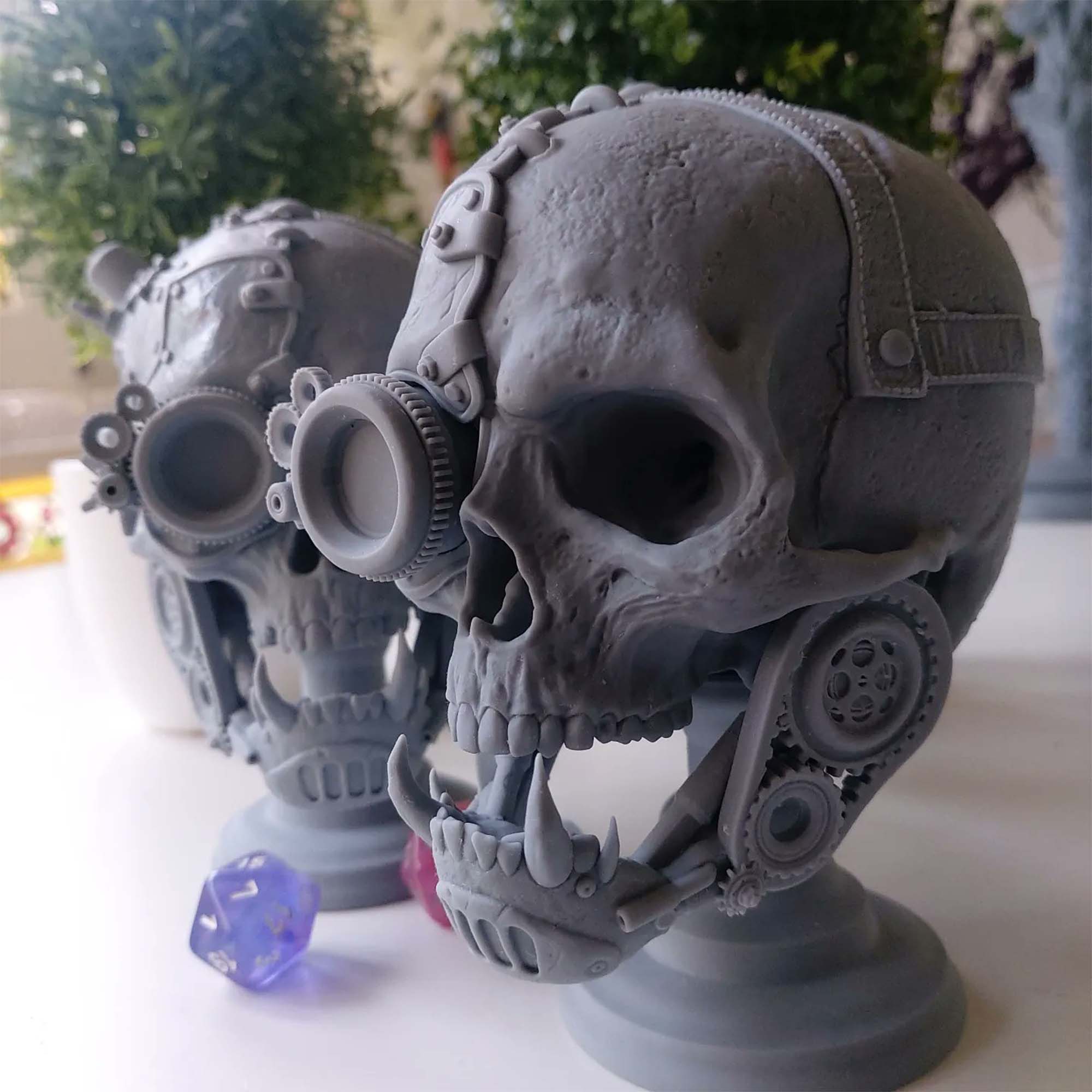 Steam Bunk Skull printed by Sonic Mega 8K