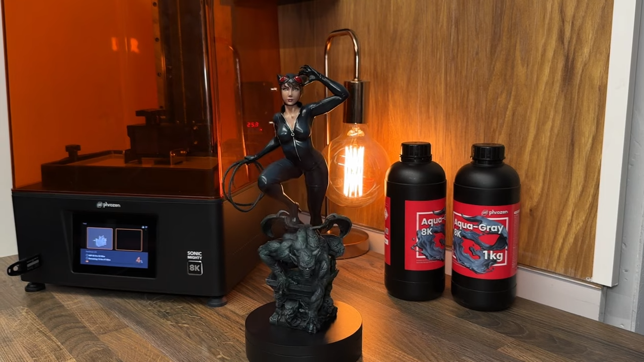 Cat woman model printed on Sonic Mighty 8K and Aqua-Gray 8K