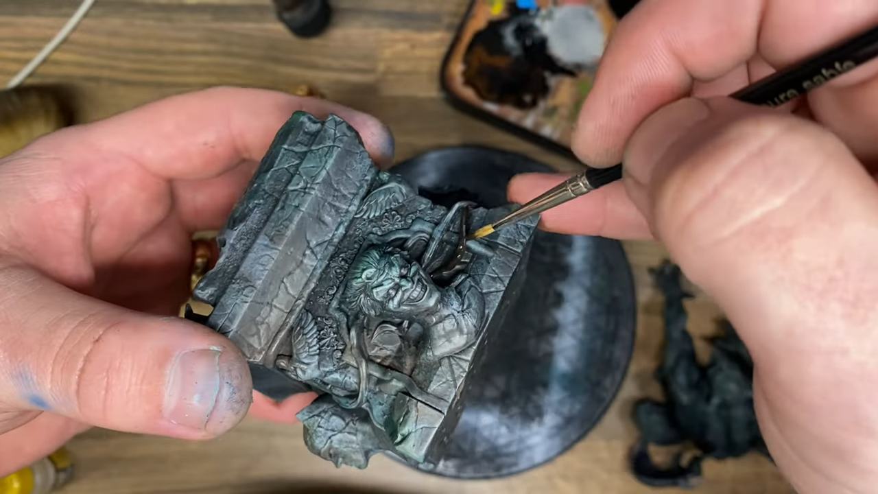 Highlighting details on 3D prints - Drybrush technique 