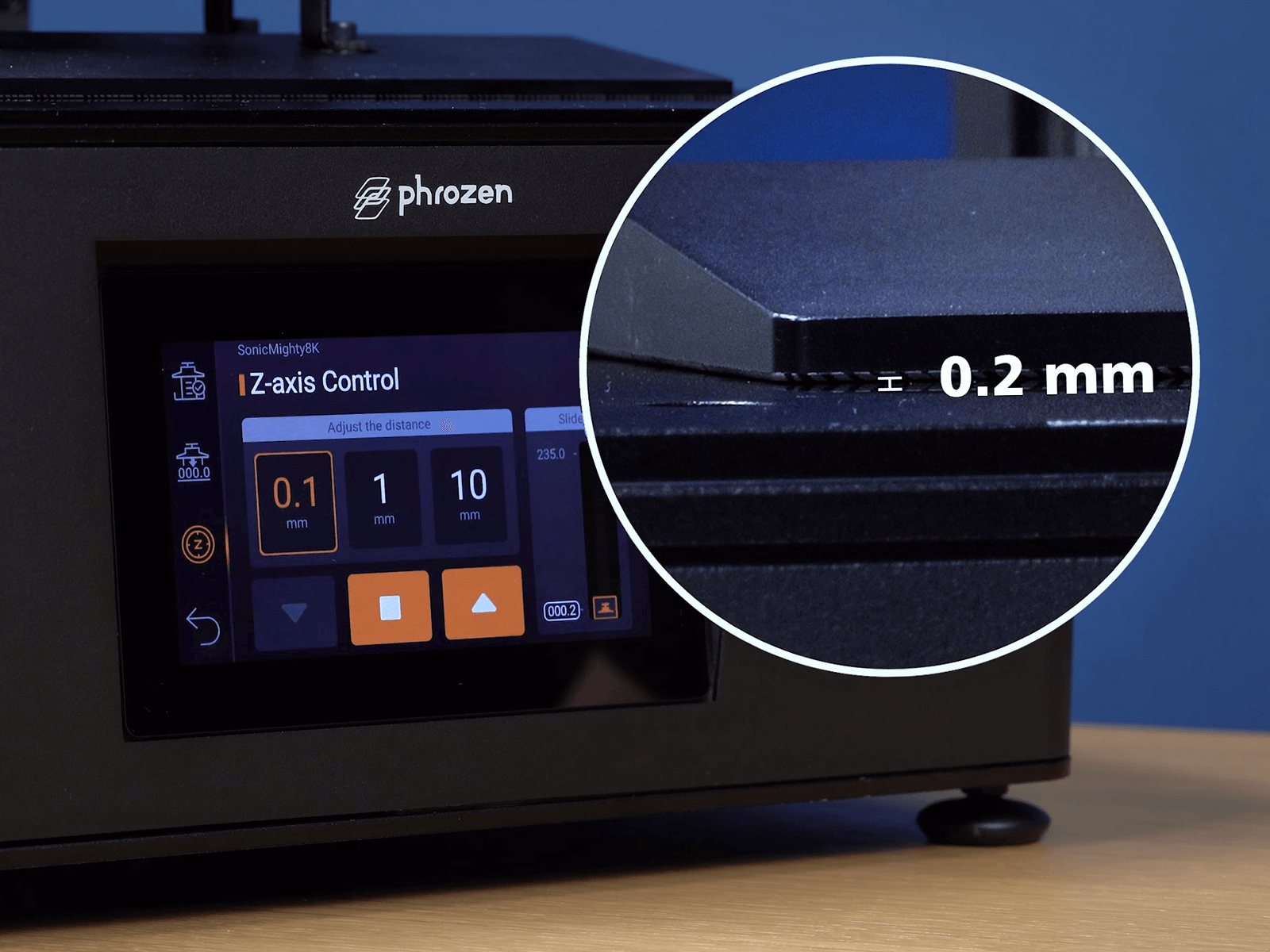 Upgraded Z-axis control feature on Sonic Mighty 8K