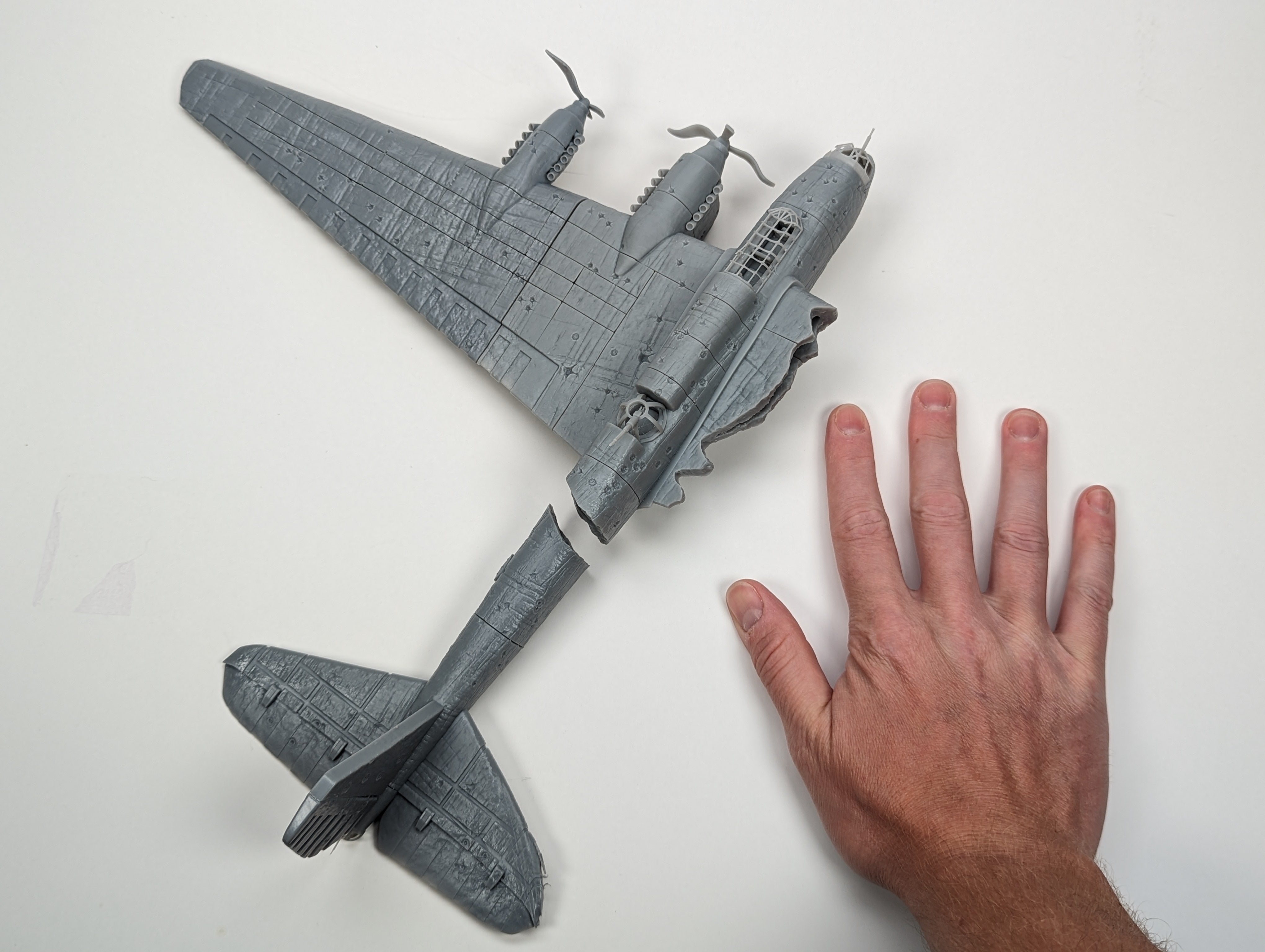 Aircraft model made with resin 3d printing