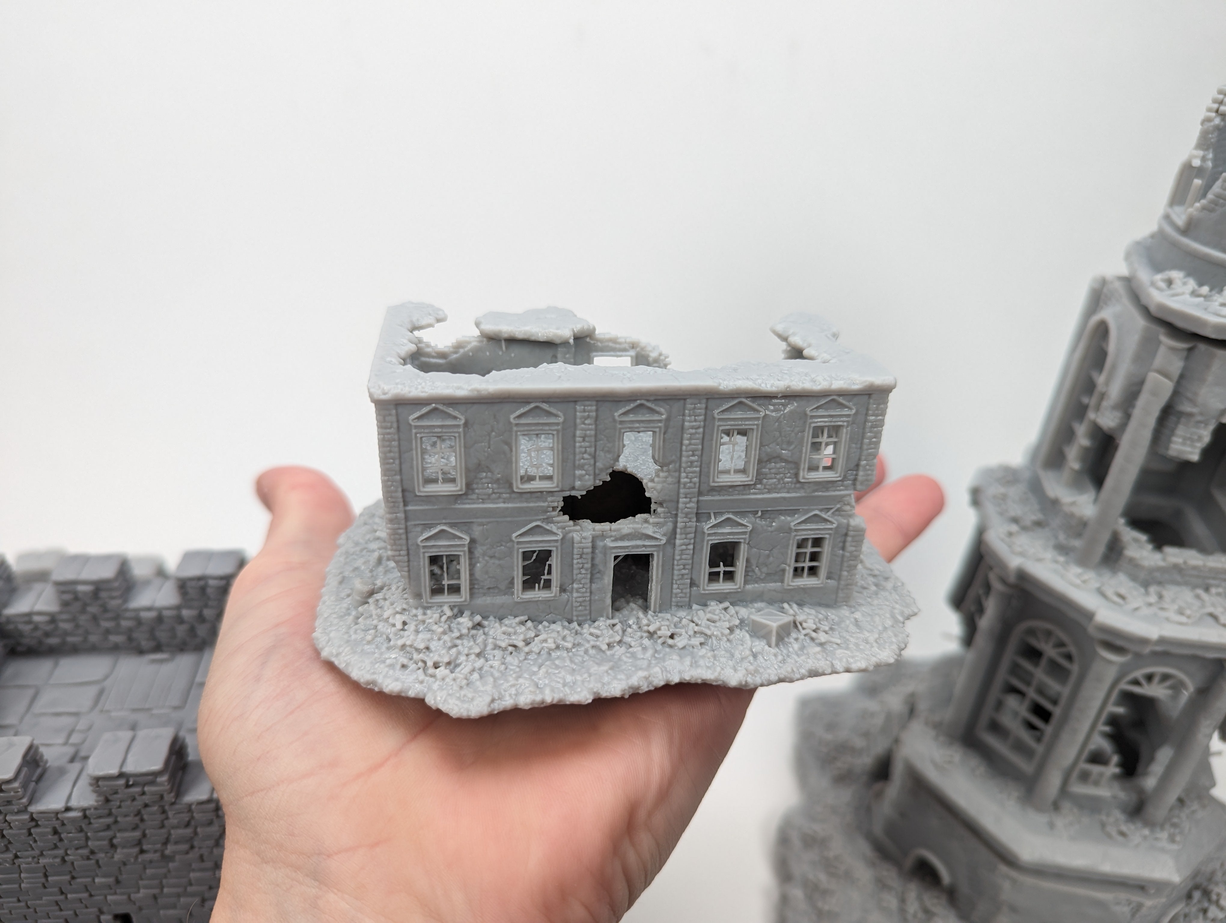 Building miniatures 3d printed resin model