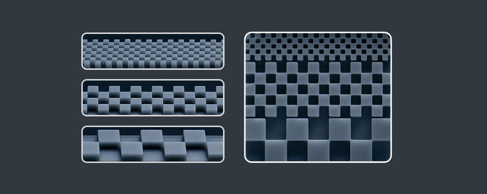 Checkered patterns on the RP Tester test model