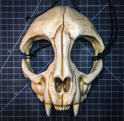 ハロウィン用の3Dプリント猫の頭蓋骨マスク