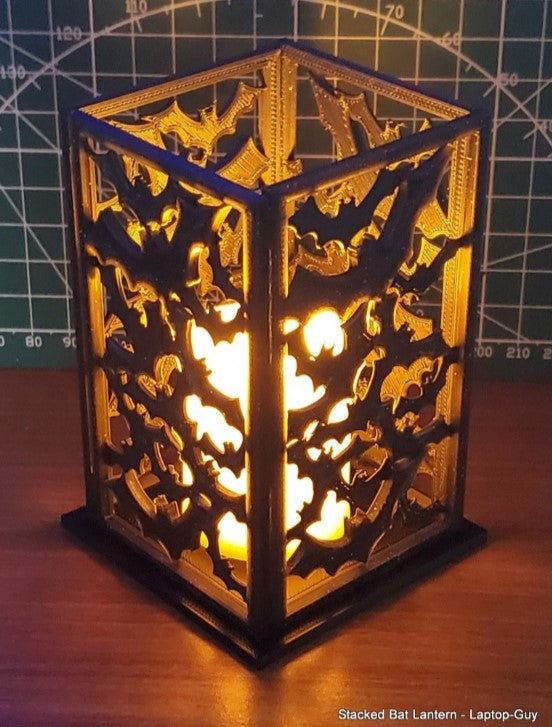 3D printed Stacked Bat Lantern
