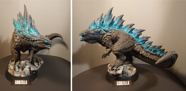 3D printed godzilla models