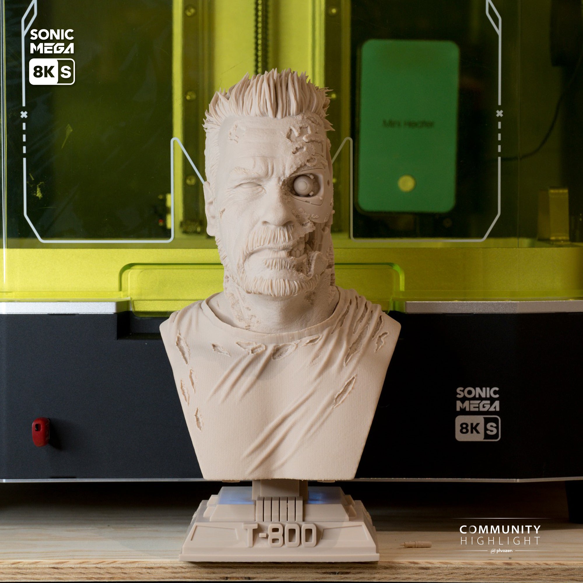 T-800 printed on Sonic Mega 8K S large size 3d printer