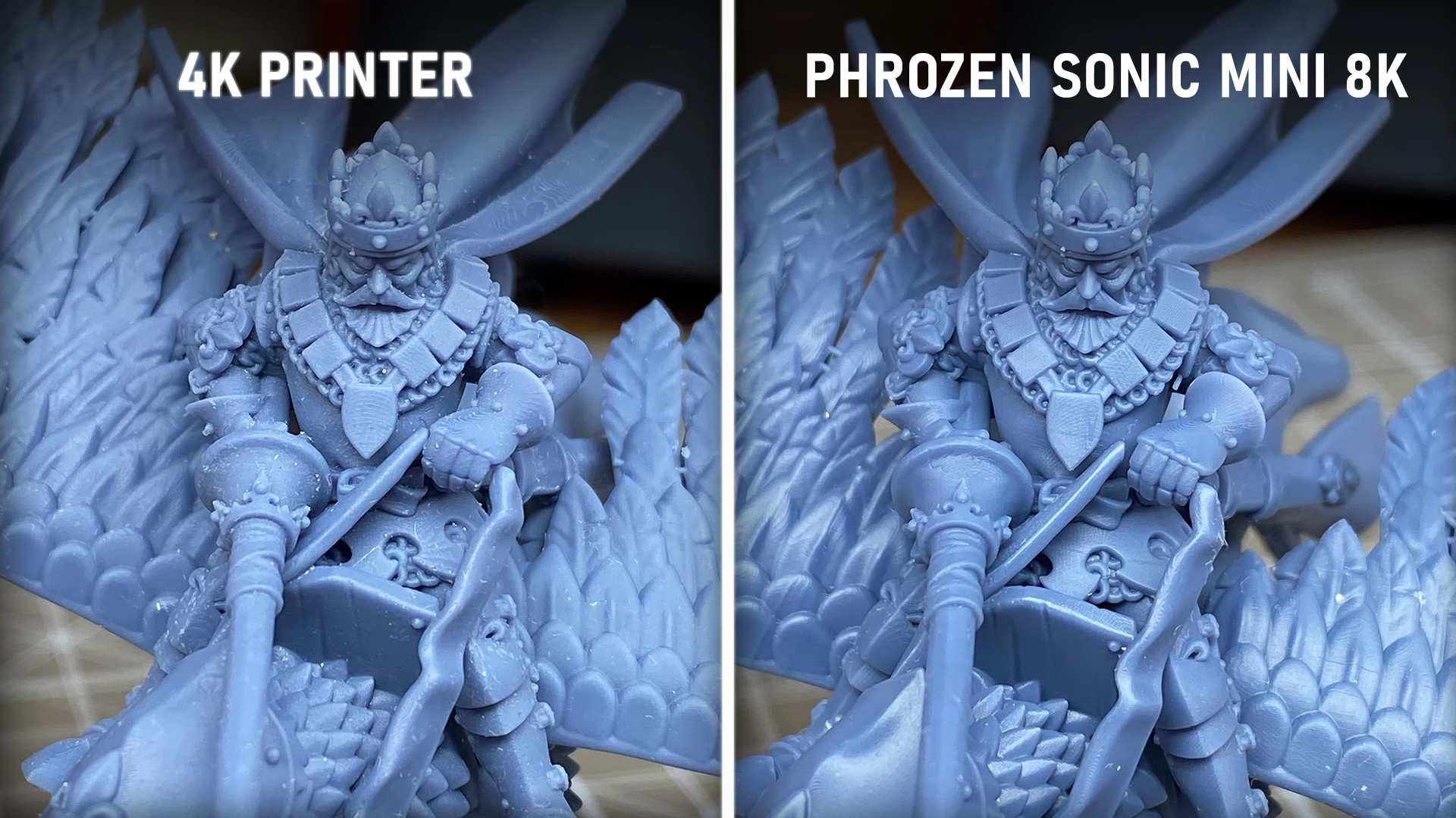 Model comparison from 4k printer vs 8k printer