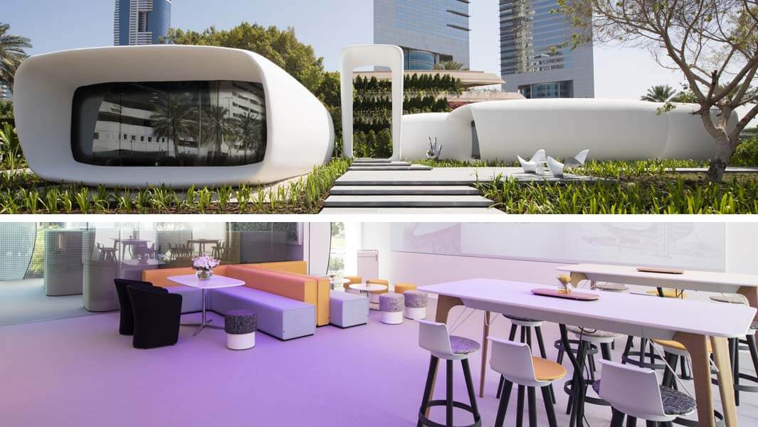 Dubai builds the first ever 3D-printed office in the world. (Source: Winsun3D)