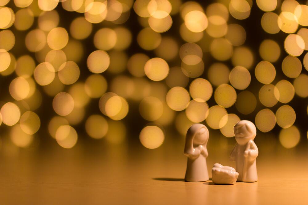 Modern 3D printed nativity scene