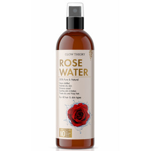 GLOW THEORY Pure & Natural Rose Water/Skin Toner - 200ml - Steam Distilled - Gulab Jal - Chemical Free