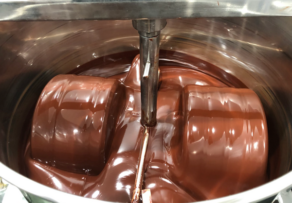 smooth chocolate inside a melanger