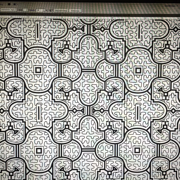 a computer scan of the same intricate pattern