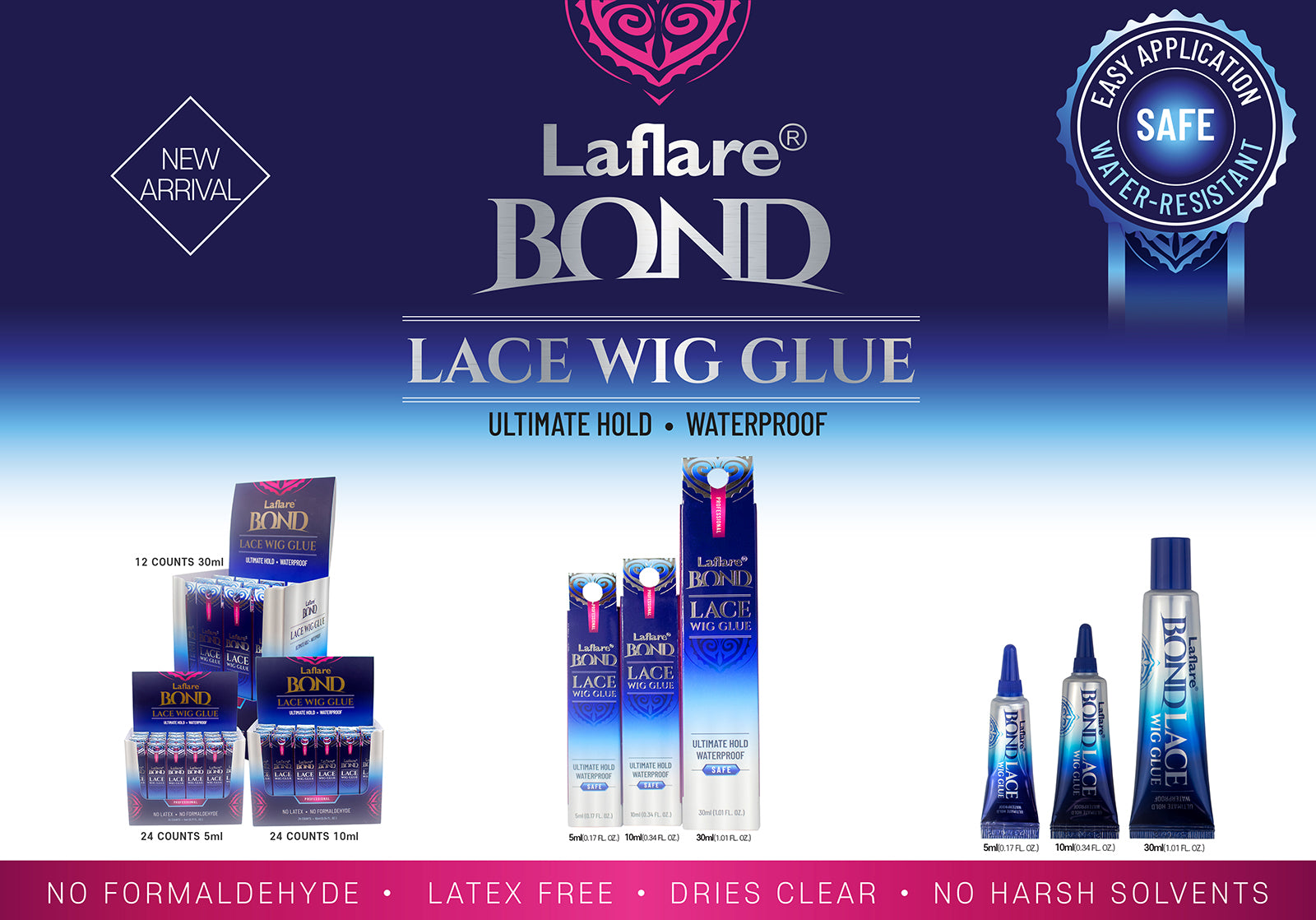 Laflare_bond Lace wig glue 30ml, 10ml, 5ml