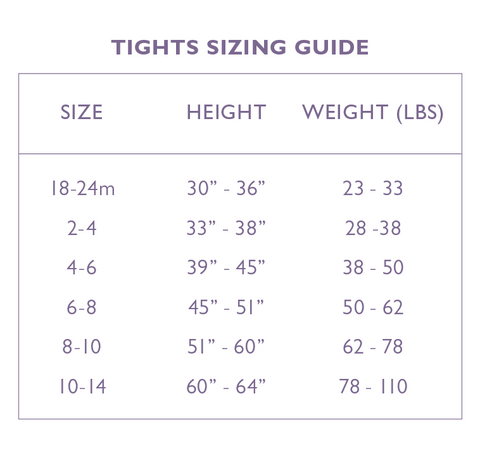 Sizing Chart – Hannah Kate Clothing