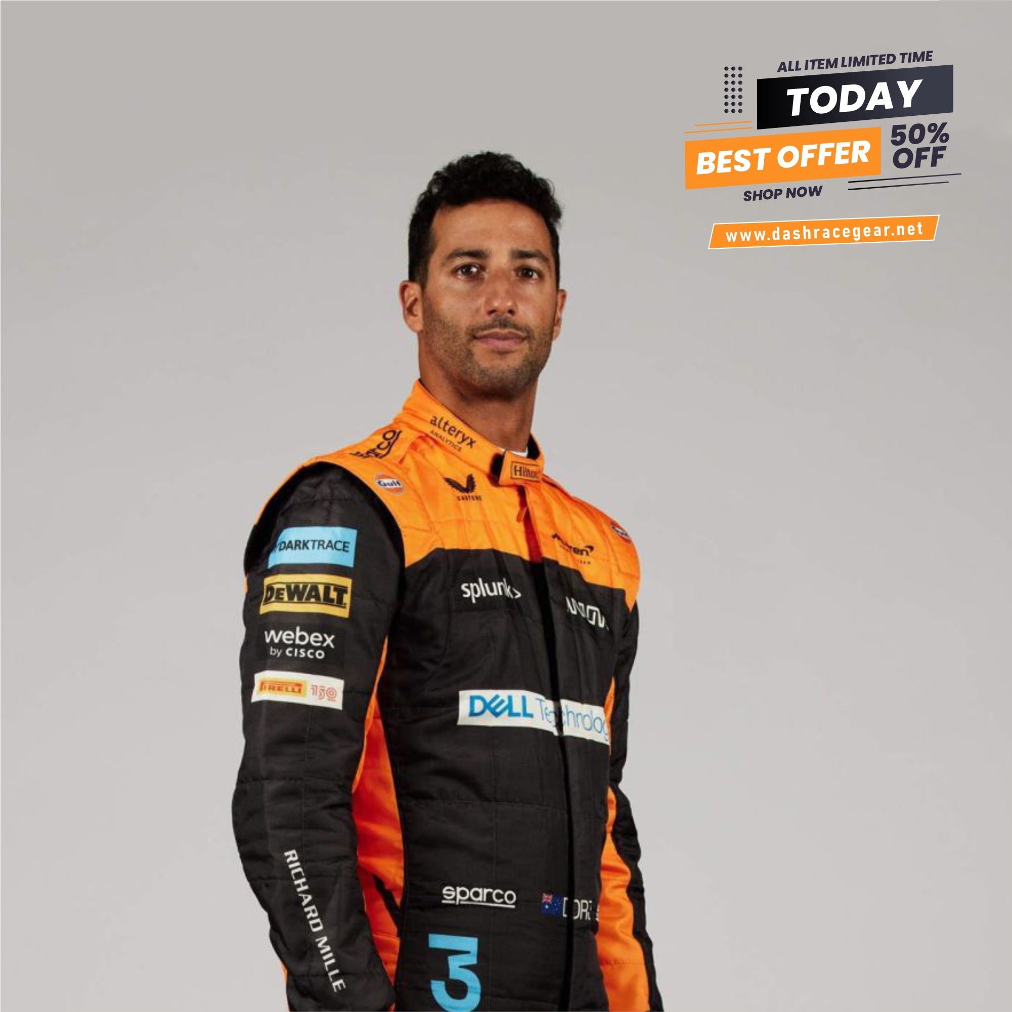 McLaren Daniel Ricciardo 2022 Printed Suit F1 Go Kart/Karting Race ...