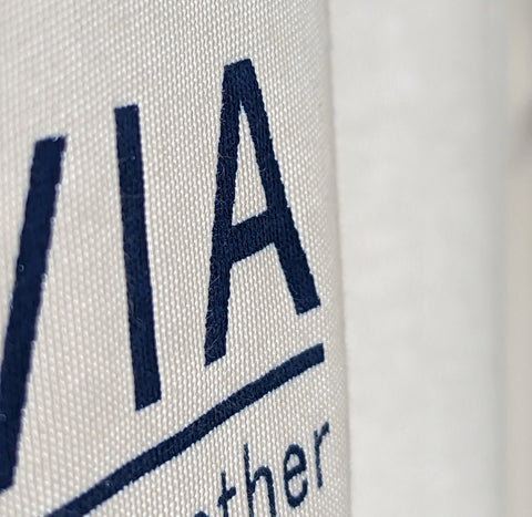 Screenprint close focus on uppercase A showing clean print