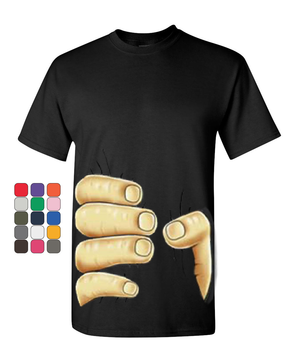 Giant Hand Squeezing T-Shirt Funny Male Hand Grabbing Tee Shirt