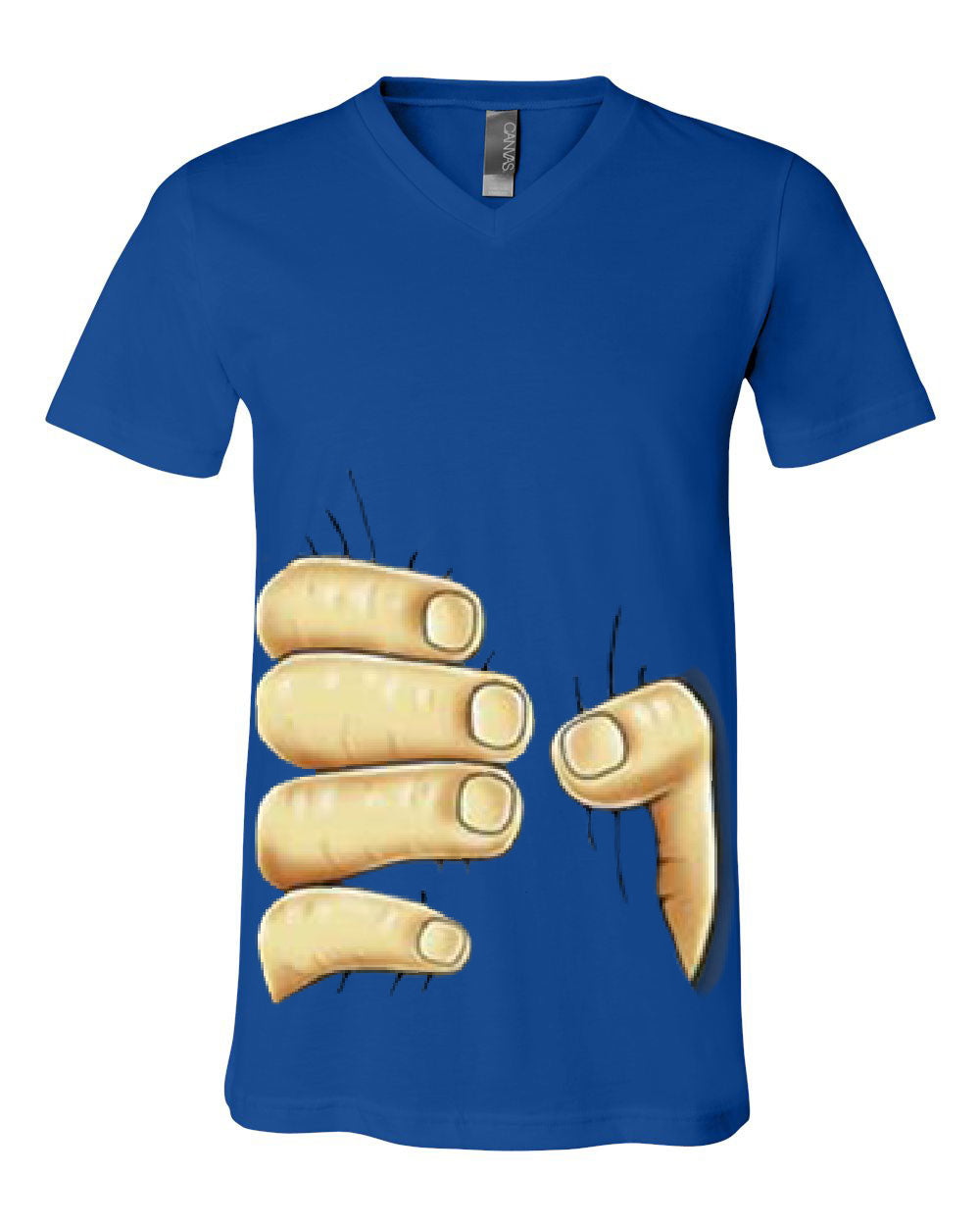 Giant Hand Squeezing V-Neck T-Shirt Funny Male Hand Grabbing Tee | eBay