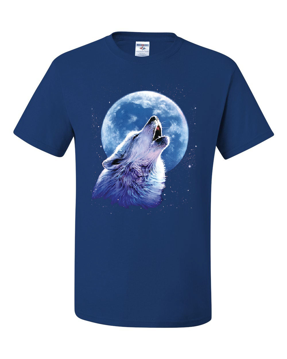 Call of the Wild T-Shirt Lone Wolf Howling at the Moon Wildlife Tee ...