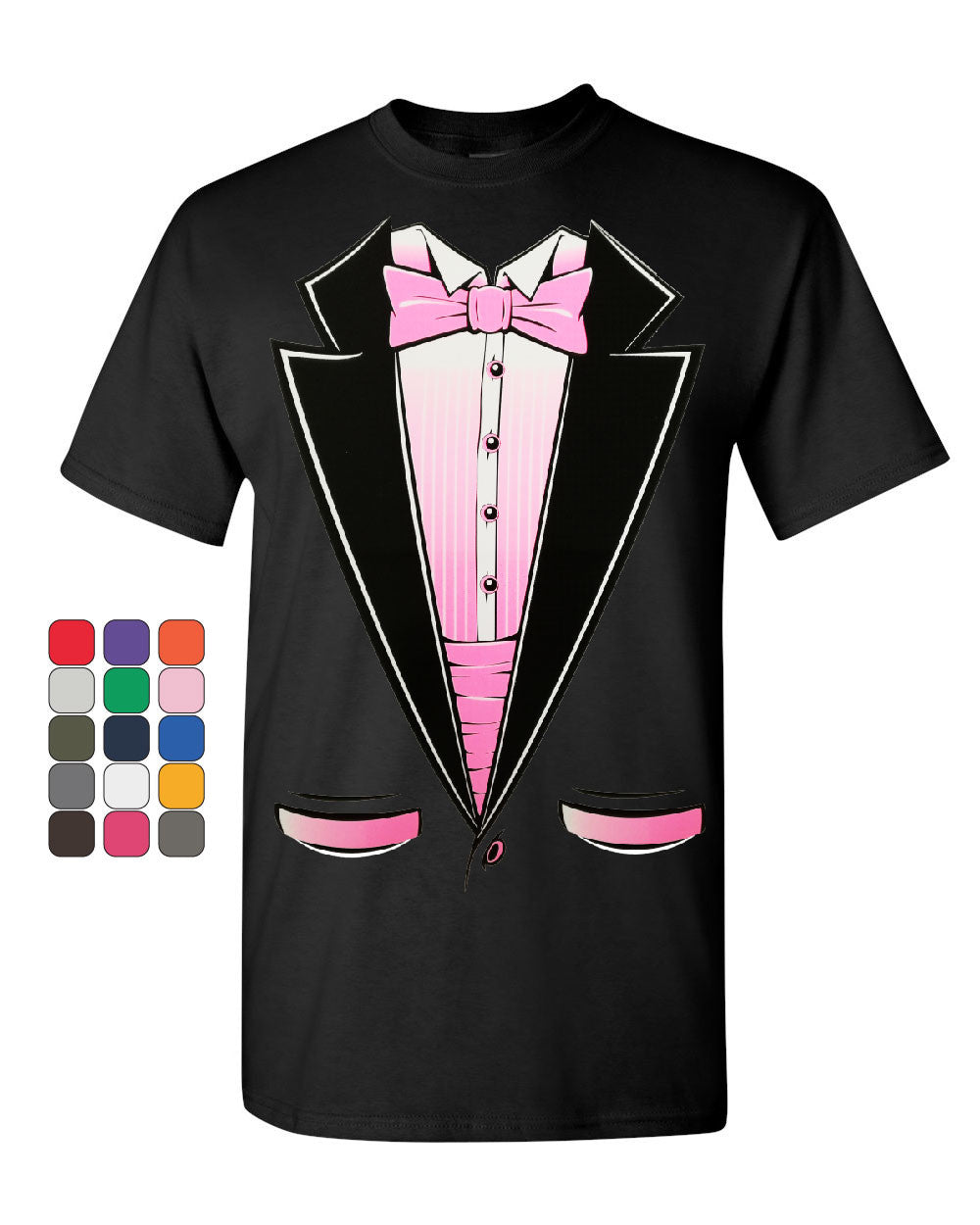 Neon Pink Tuxedo Youth's T-Shirt Humor Wedding Party Funny Tux Shirts ...
