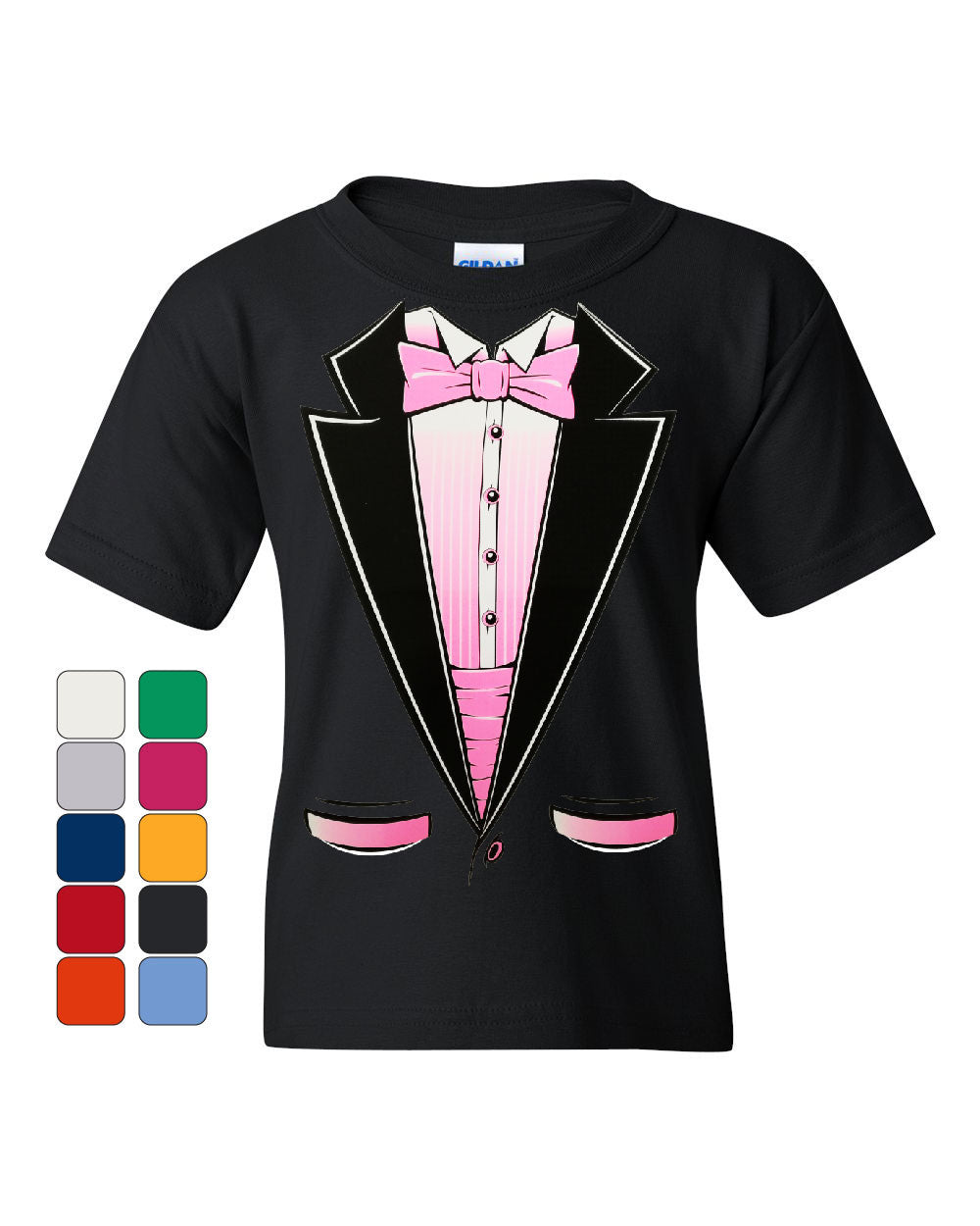 Pink Tuxedo Youth T-Shirt Funny Party Wedding Birthday Tux | eBay
