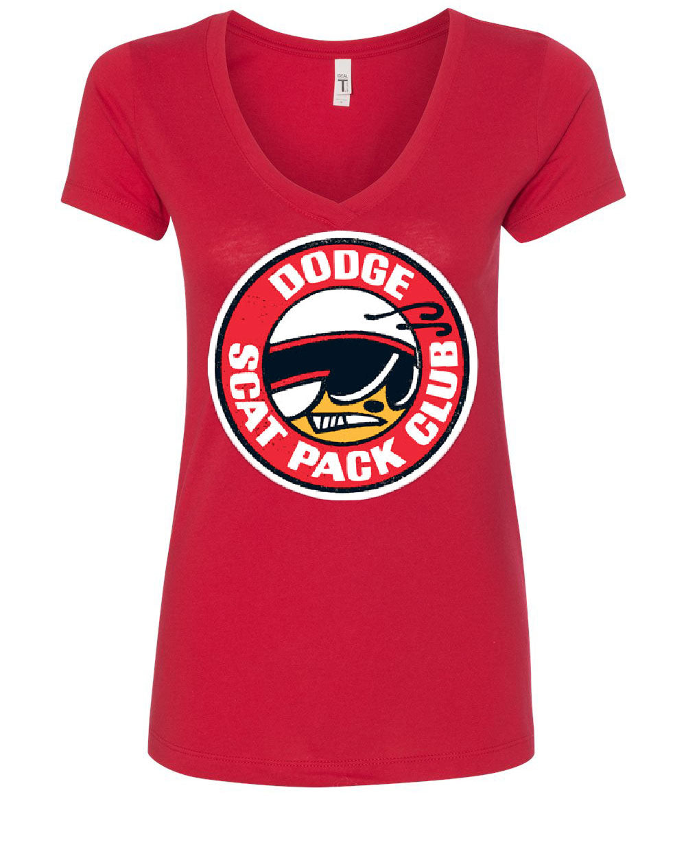 Dodge Scat Pack Club Women's V-Neck T-Shirt 1970 Dodge Club Logo | eBay