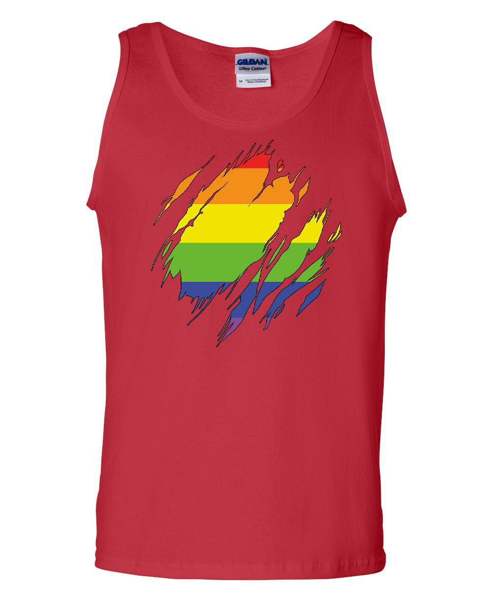 Ripped Gay Pride Rainbow Flag Tank Top Lgbtq Love Wins Ebay