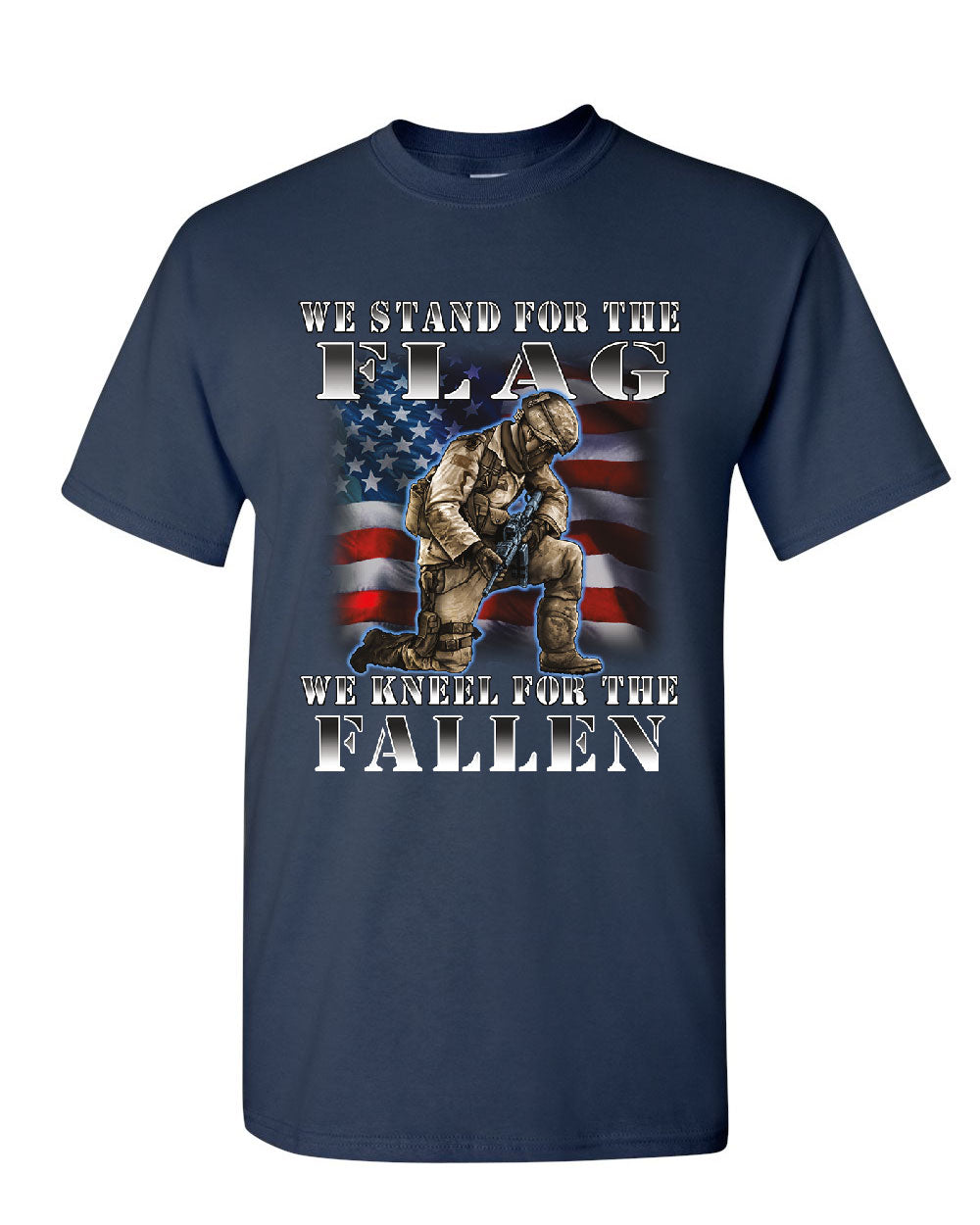 We Stand for the Flag T-Shirt Veteran Military POW MIA Army Navy Mens ...