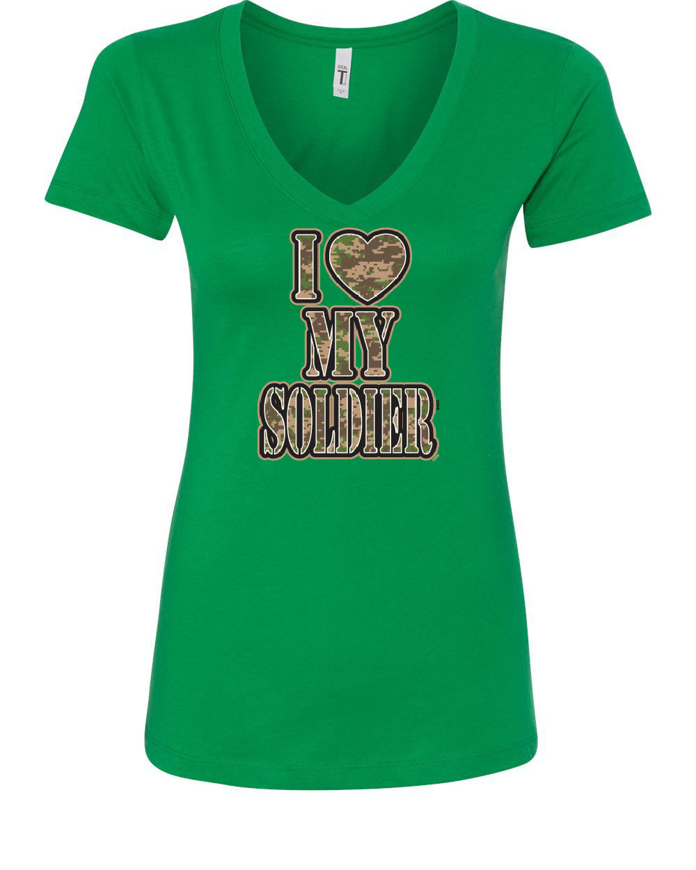 I Heart My Soldier Women S V Neck T Shirt Cute Camo Army Wife Army Mom