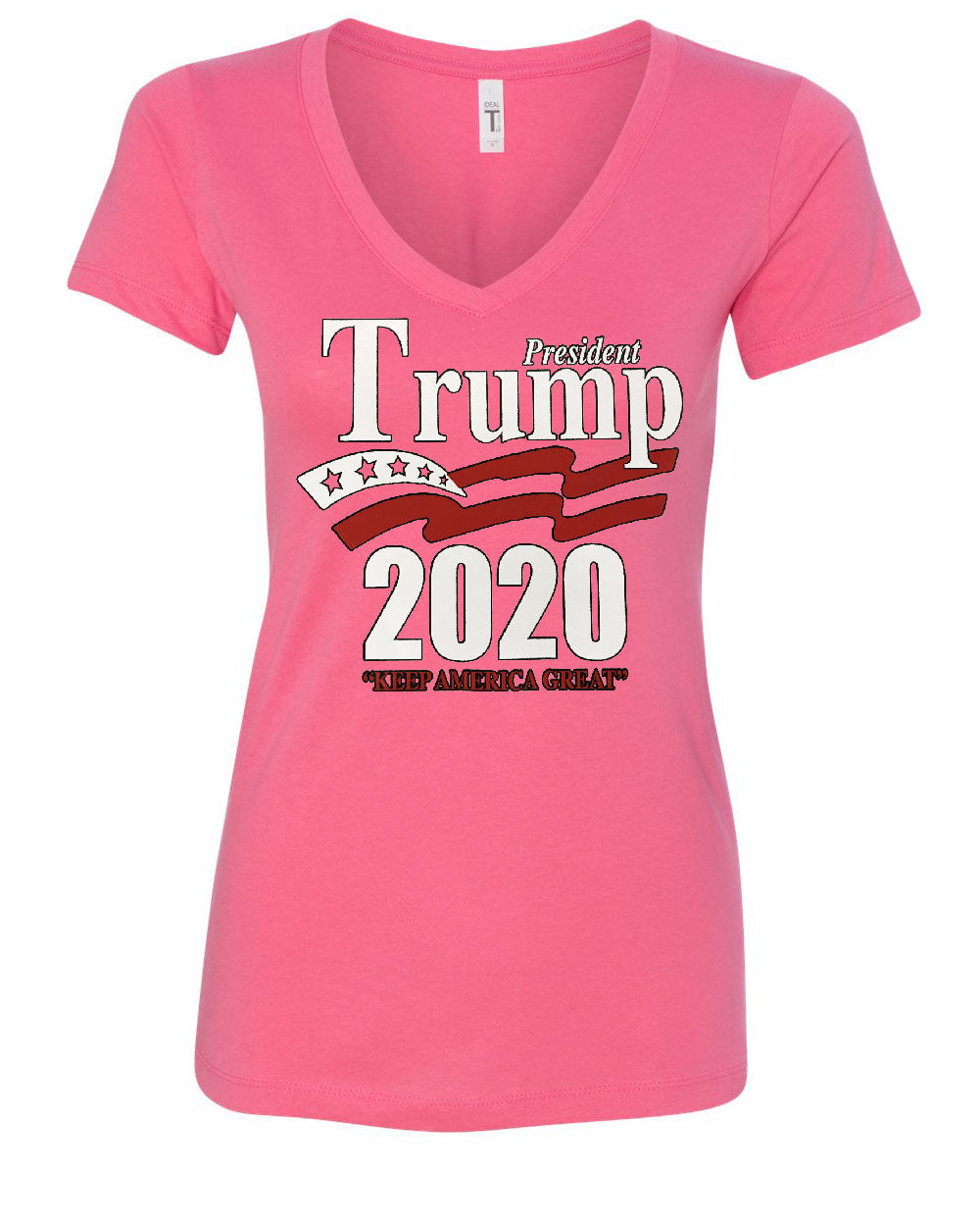 Keep America Great Women&#39;s V-Neck T-Shirt President Trump 2020 MAGA Republican | eBay