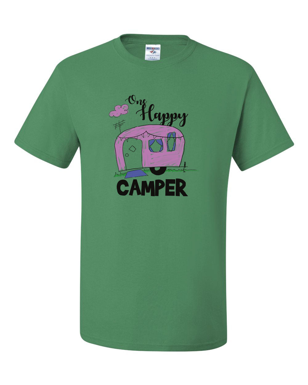 One Happy Camper T-Shirt RV Trailer Camping Nature Wilderness Tee Shirt ...