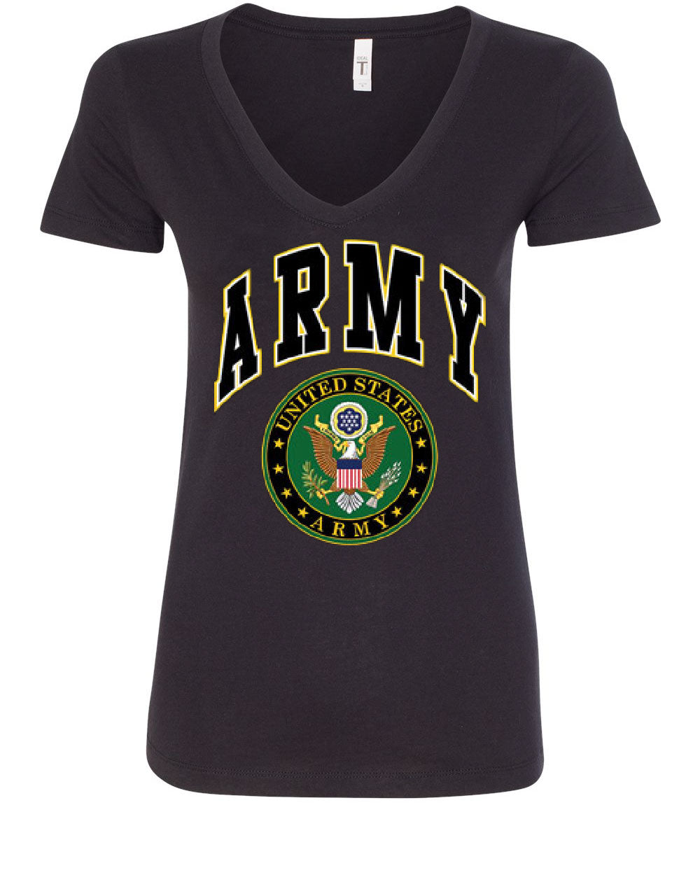 United States Army V-Neck T-Shirt Army Crest Patriotic | eBay