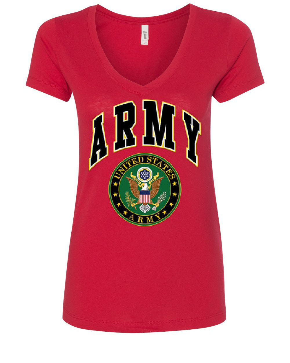 United States Army V-Neck T-Shirt Army Crest Patriotic | eBay